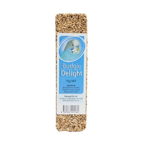 Passwell Budgie Delight Seed Treat Bar 75g: Seed Bar for Budgies