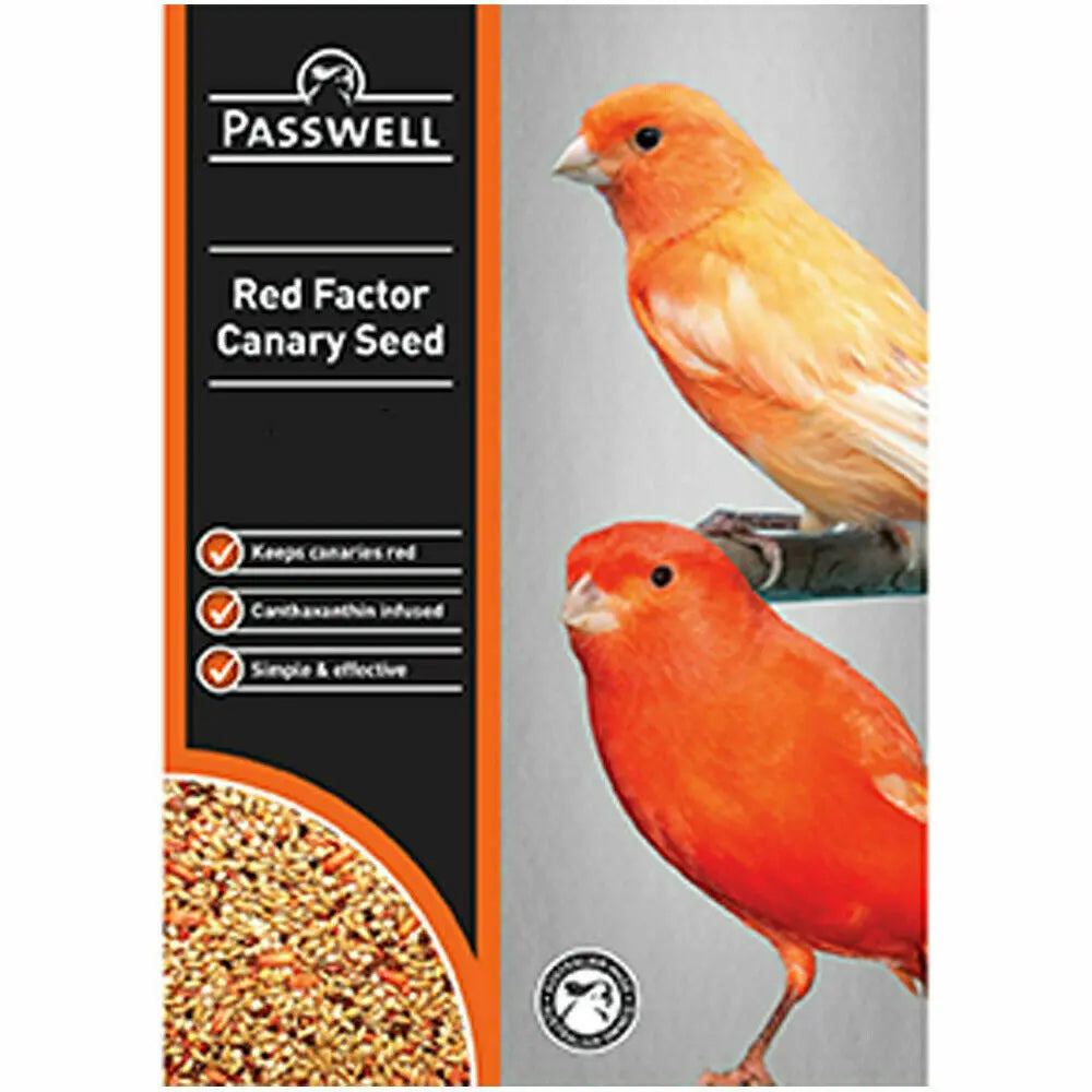 Passwell Red Factor Canary Seed 1.5kg Canthaxanthin Colour Feeding Seed
