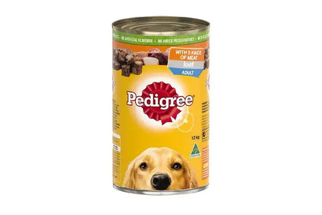 Pedigree Adult Wet Dog Food 5 Kinds of Meat Loaf 1.2kg – Australian Made
