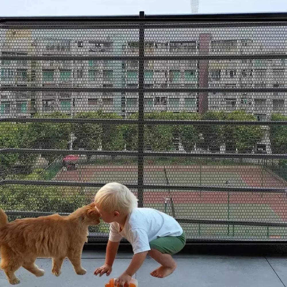 Pet Dog Barrier Fences Breathable Mesh Playpen For Dog Safety Fence