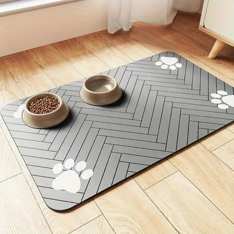 Waterproof, Quick-Dry Mat for Food &amp; Water Bowls