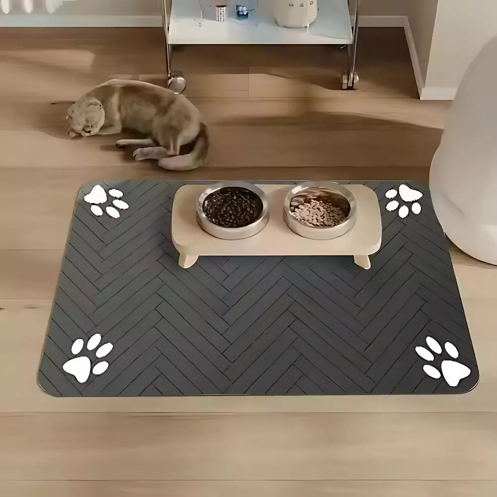 Waterproof, Quick-Dry Mat for Food &amp; Water Bowls