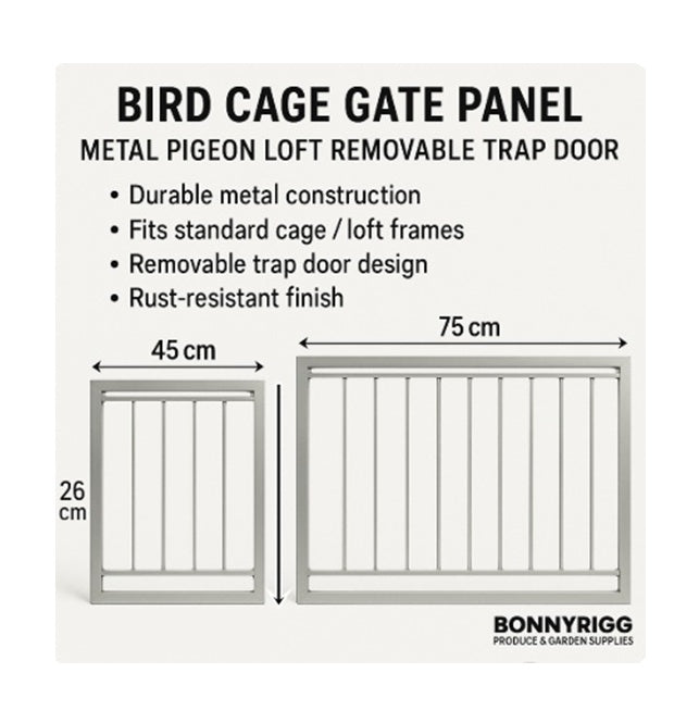 Movable Pigeon Loft Gate with Single Entrance Removable Trap Door