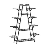 Plant Stand with 12 Shelves Bamboo Frame Black