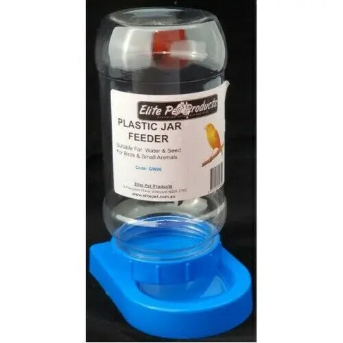 Plastic Jar Feeder 750g for water & Seeds  GW06