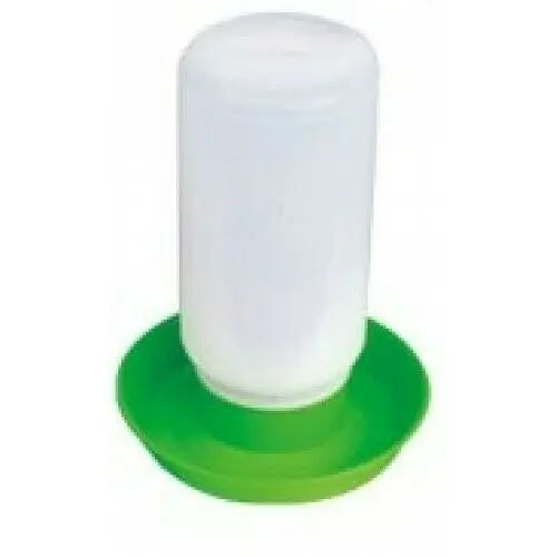 Plastic Poultry Drinker 1Ltr - Green & Red Color