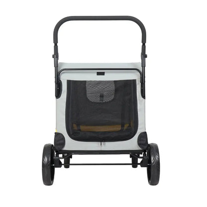 Portable Dog Stroller 4 Wheels for Large Dogs Foldable Pet Cat Travel Carriage Stroller