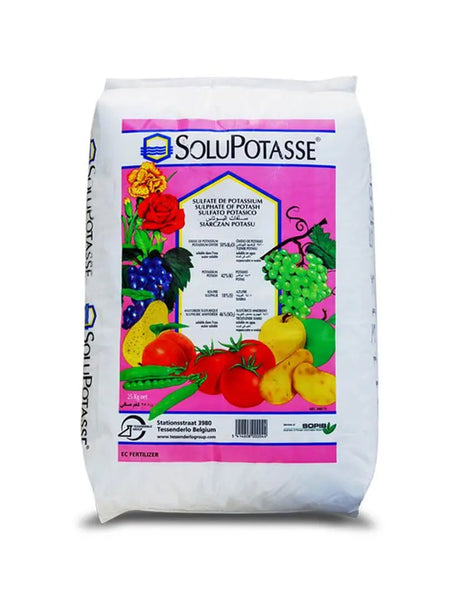 SoluPotasse 25kg Sulphate of Potash (SOP) Water-Soluble Potassium Fertiliser