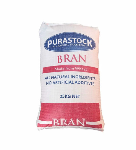 Purastock Bran 25kg: All-Natural Wheat Bran for Stock and Poultry
