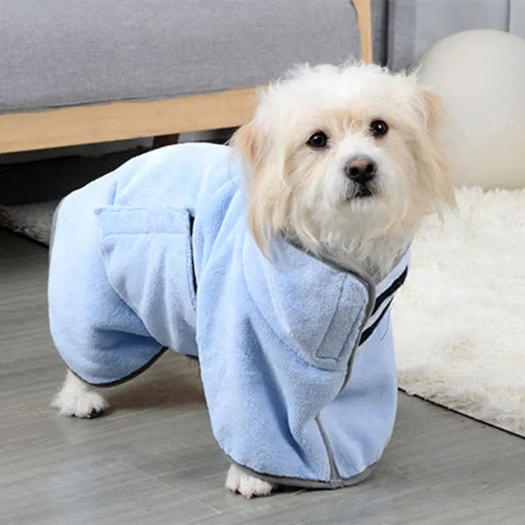 Quick-Drying Pet Bathrobe Towel: Fast, Fuss-Free Drying for Dogs and Cats
