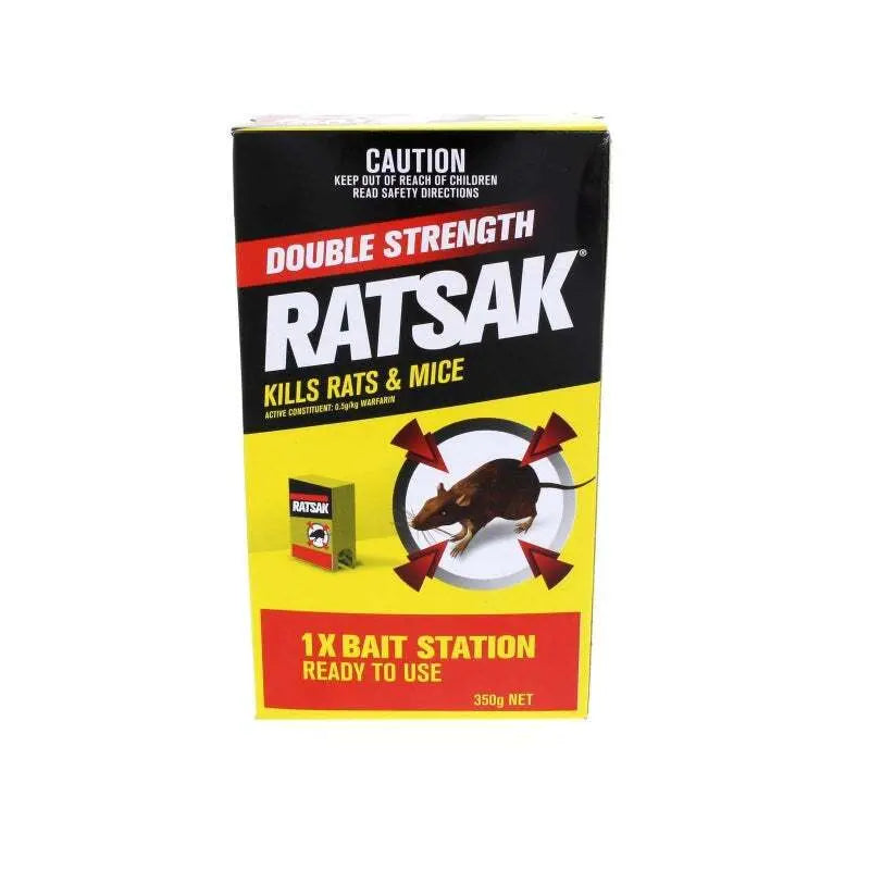 RATSAK Double Strength Rat & Mouse Bait Station 350g
