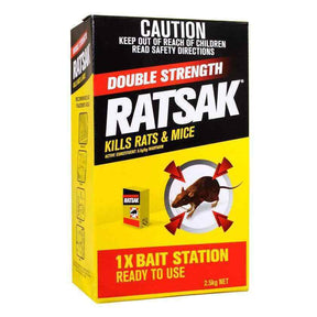 RATSAK Double Strength Bait Station 2.5kg – Ready-to-Use Rat & Mouse Bait
