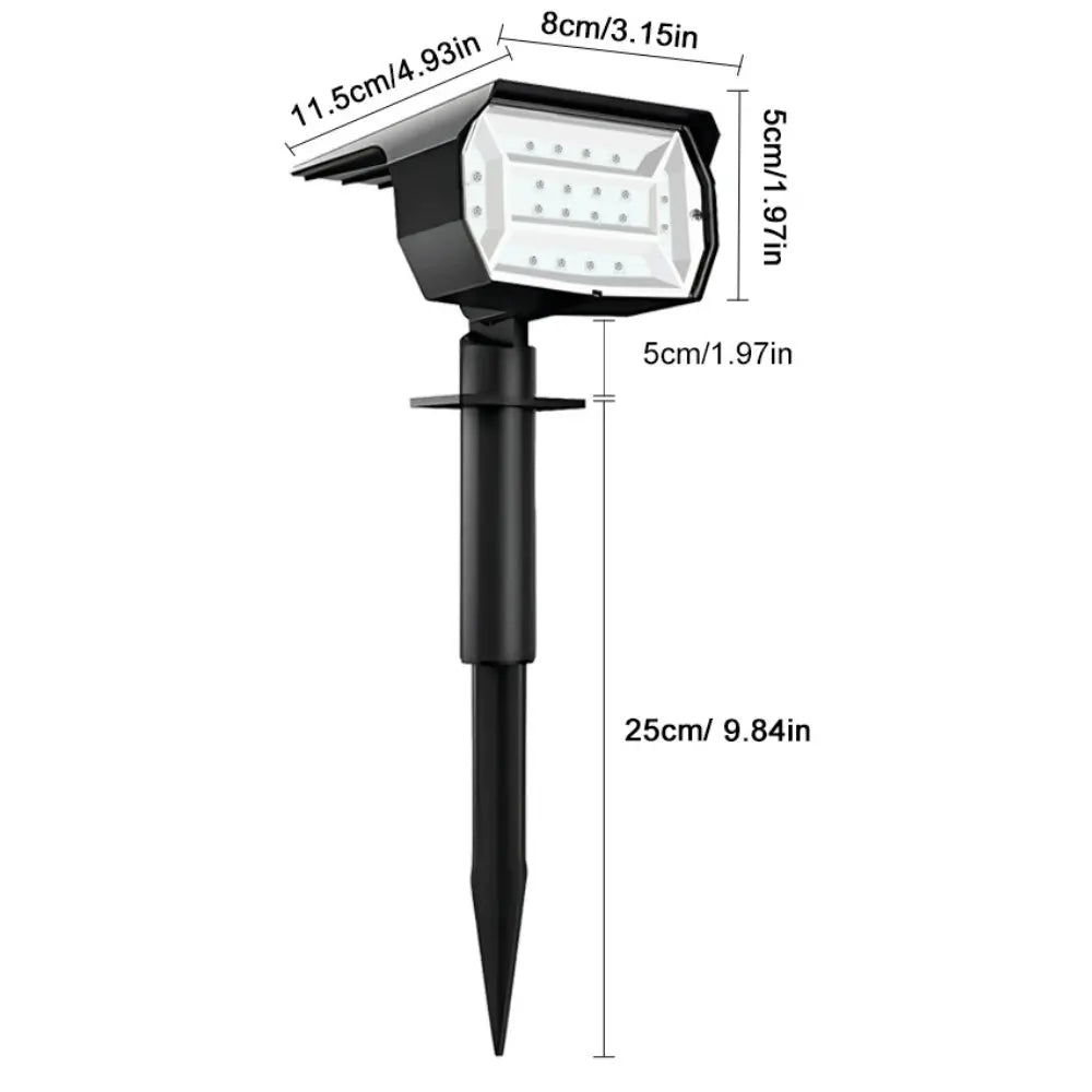 RGB Solar Spotlight Outdoor Solar Landscape Spot Powered Wall Lights Waterproof