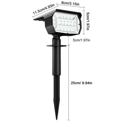 RGB Solar Spotlight Outdoor Solar Landscape Spot Powered Wall Lights Waterproof