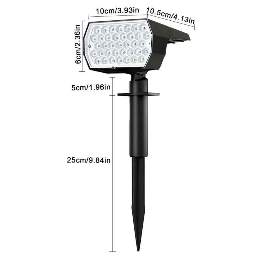 RGB Solar Spotlight Outdoor Solar Landscape Spot Powered Wall Lights Waterproof