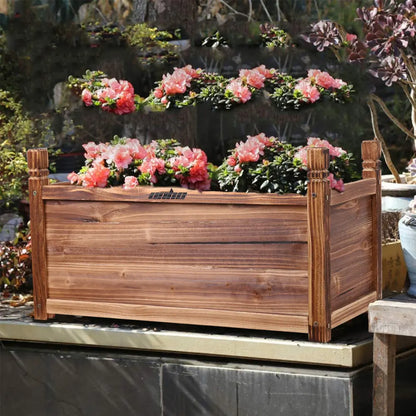 Raised Garden Bed Flower or Vegetable Planter Window Mounted Plant Box