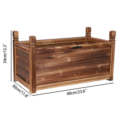 Raised Garden Bed Flower or Vegetable Planter Window Mounted Plant Box