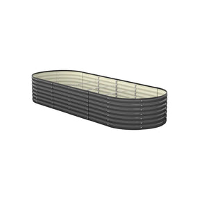 Raised Garden Bed Galvanized Steel 2pcs: Oval Metal Planter Beds for Veggies, Herbs and Flowers