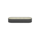 Raised Garden Bed Galvanized Steel 2pcs: Oval Metal Planter Beds for Veggies, Herbs and Flowers