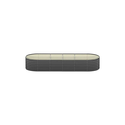 Raised Garden Bed Galvanized Steel 2pcs