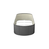 Raised Garden Bed Galvanized Steel 2pcs: Oval Metal Planter Beds for Veggies, Herbs and Flowers