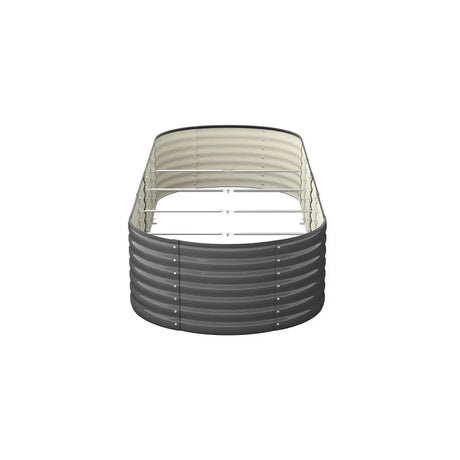 Raised Garden Bed Galvanized Steel 2pcs: Oval Metal Planter Beds for Veggies, Herbs and Flowers