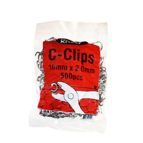 Rally C-Clips 16mm x 2mm for Wire Netting &amp; Mesh
