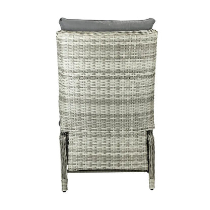 Recliner Chair with Adjustable Footrest Grey