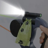 Retractable Dual Dog Leash with LED Light and Independent Braking