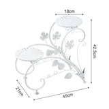  Set of 2 Metal Round Plant Stands | 4 Tier Pot Holder