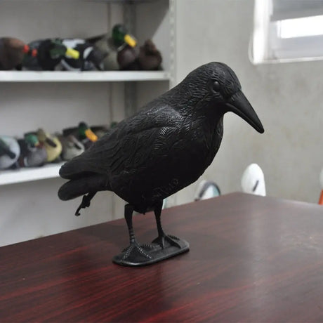 Simulation Black Crow Decoy: Realistic Bird Repellent for Gardens and Balconies