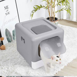 Sleek and Functional Cat Litter Box-Detachable Design