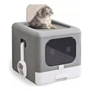 Sleek and Functional Cat Litter Box-Detachable Design