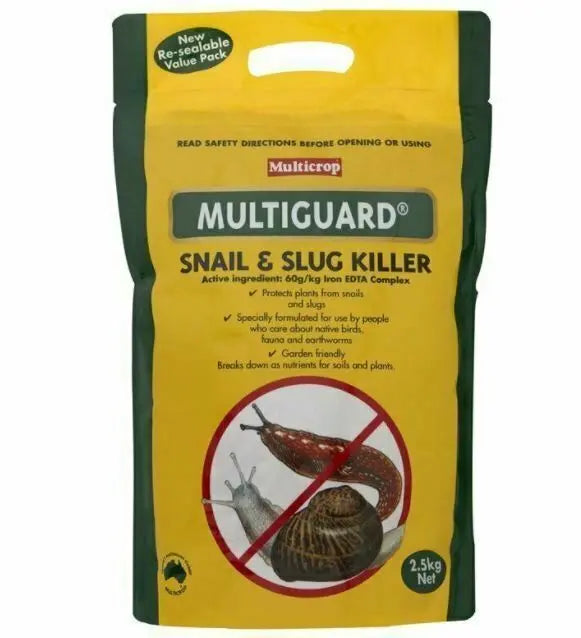 Multicrop Multiguard Snail & Slug Killer 2.5kg – Iron EDTA Garden Bait