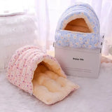 Soft Cat Bed Cushion | Coral Fleece Sleeping Bag Cat Bed