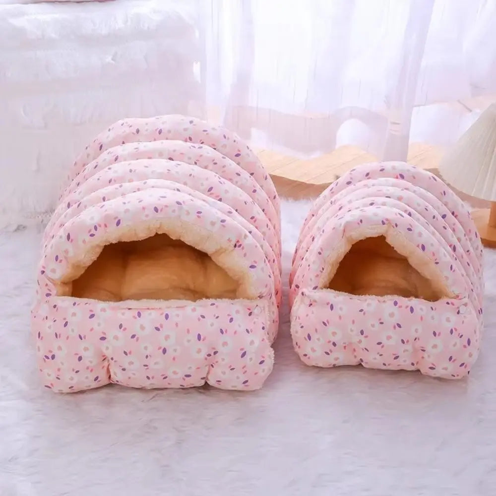 Soft Cat Bed Cushion | Coral Fleece Sleeping Bag Cat Bed
