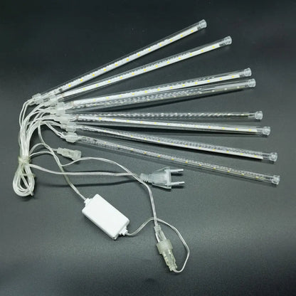 Solar LED Meteor Shower Rain Lights Holiday String Lights Waterproof Garden Light