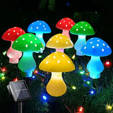 Solar Mushroom Fairy Lights for Outdoor Garden and Holiday Decoration