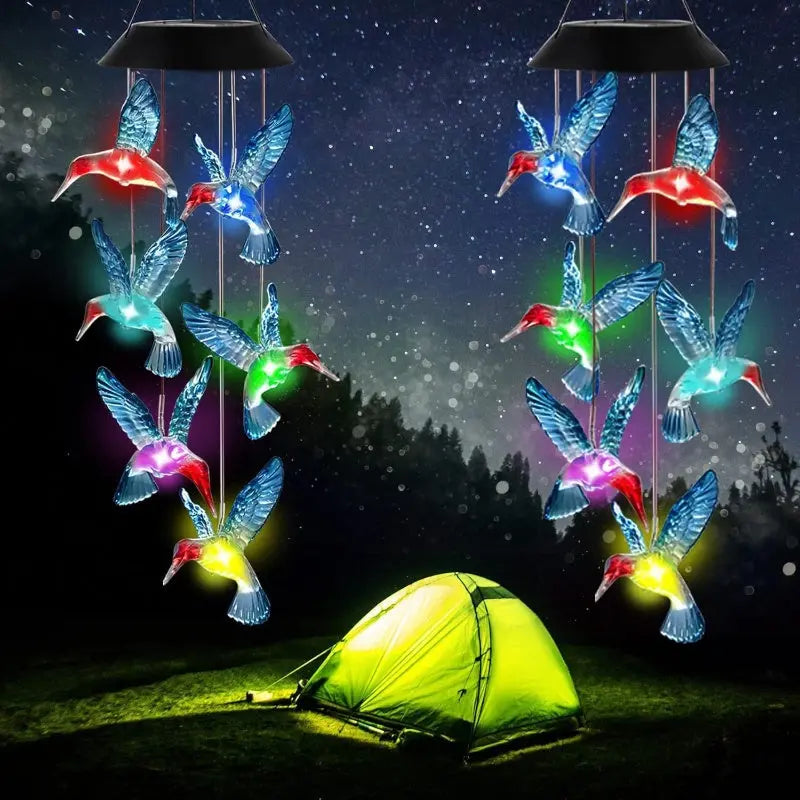 Solar Power Wind Chimes and Pendants for Courtyard and Outdoor