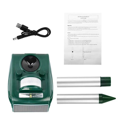 Solar Ultrasonic Pest Repellent PIR Sensor 6-8M Adjustable