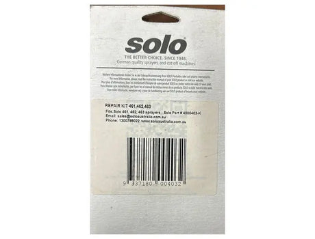 Solo Repair Kit for 461, 462, 463 Sprayers – Genuine Replacement Parts Bonnyrigg Produce & Garden Supplies