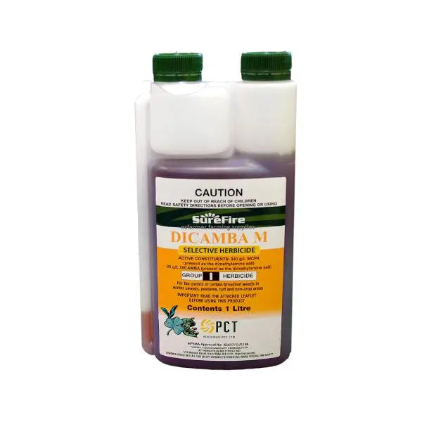 SureFire Dicamba-M 1 Litre – Selective Broadleaf Weed Killer for Lawns & Turf
