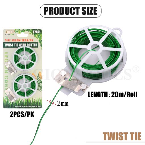 Twist Tie With Cutter 20m 2pcs/pk