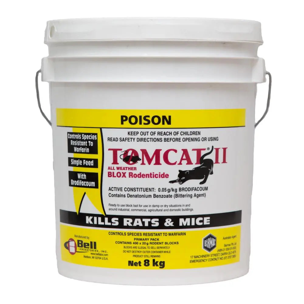 TomCat II Bait Blocks Poisons Red 8Kg