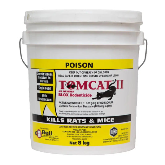 TomCat II Bait Blocks Poisons Red 8Kg