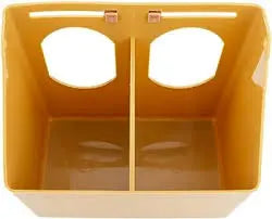  Two Hole Bird Feeder – Twin Compartment Plastic Cage & Aviary Seed Feeder
