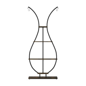  Vase Shape Tall Planter Display Rack – Garden Plant Stand with 5 Tiers and Hangers
