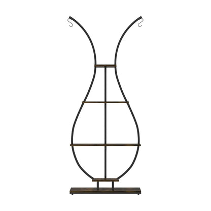 Vase Shape Tall Planter Display RackGarden Plant Stand with 5 Tiers and Hangers