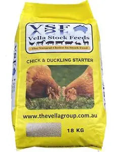 Vella Chick & Duckling Starter Crumble 18kg – Complete Feed for Chicks & Ducklings
