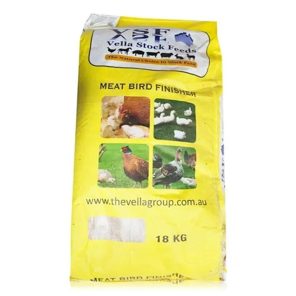 Vella Meat Bird Finisher Crumble 18kg – Complete Grower & Finisher Feed for Table Birds
